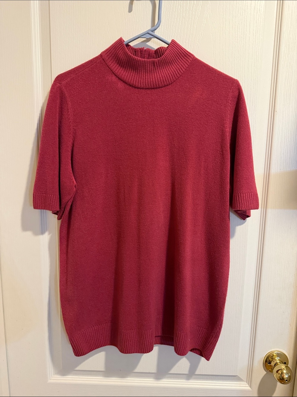 Appleseed's Women's Short-Sleeve Turtleneck Sweater - Wine Red